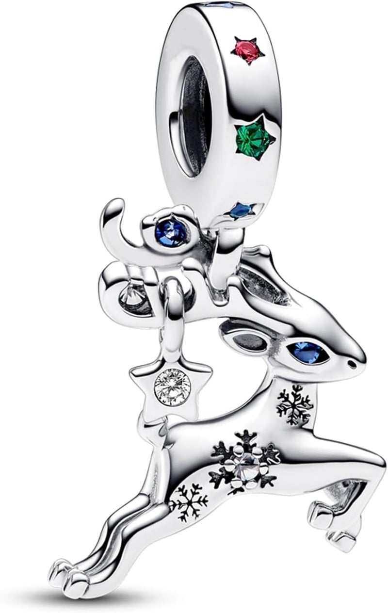 YUMINN 925 Sterling Silver Charms for Bracelets Gold Love and Heart Charms Cherry Blossom Dangle Beads Jewelry for Women - Image 1